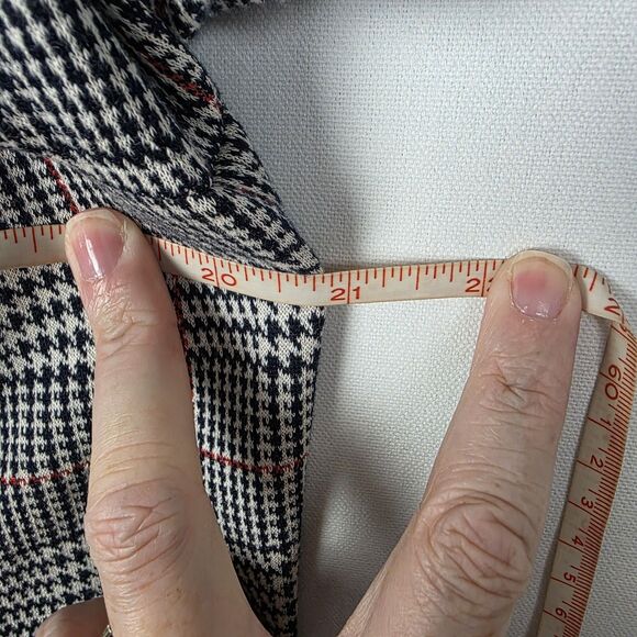 Talbots Aberdeen Blazer Jacket Womens 14 Houndstooth Plaid Knit Cotton Blend - Picture 5 of 6